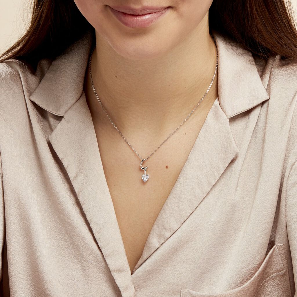 Collier Amayes Argent Blanc Oxyde De Zirconium - Colliers fantaisie Femme | Histoire d’Or