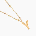 Collier Plaqu&eacute; Or Jaune Lettra - Bijoux sans pierre Femme | Histoire d&rsquo;Or