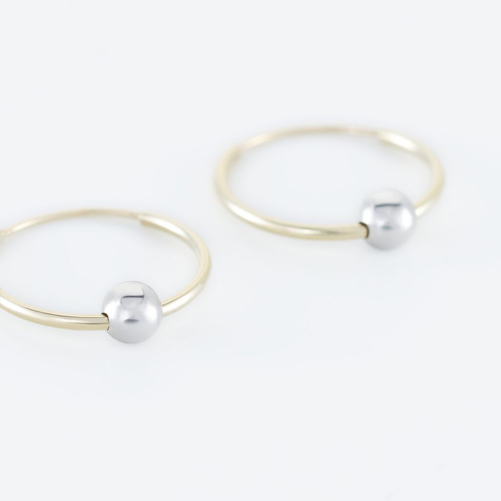 Cr&eacute;oles Kirsa Or Bicolore - Boucles d'oreilles cr&eacute;oles Femme | Histoire d&rsquo;Or