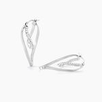 Cr&eacute;oles Luna Or Blanc Strass - Boucles d'oreilles cr&eacute;oles Femme | Histoire d&rsquo;Or