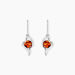 Boucles D'oreilles Pendantes Hilarionne Argent Blanc Ambre - Boucles d'oreilles fantaisie Femme | Histoire d’Or