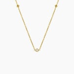 Collier Eva Acier Jaune Cristaux - Colliers pierre Femme | Histoire d&rsquo;Or