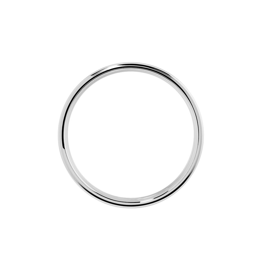 Alliance Merylle Ruban Plat Or Blanc - Alliances Unisex | Histoire d’Or