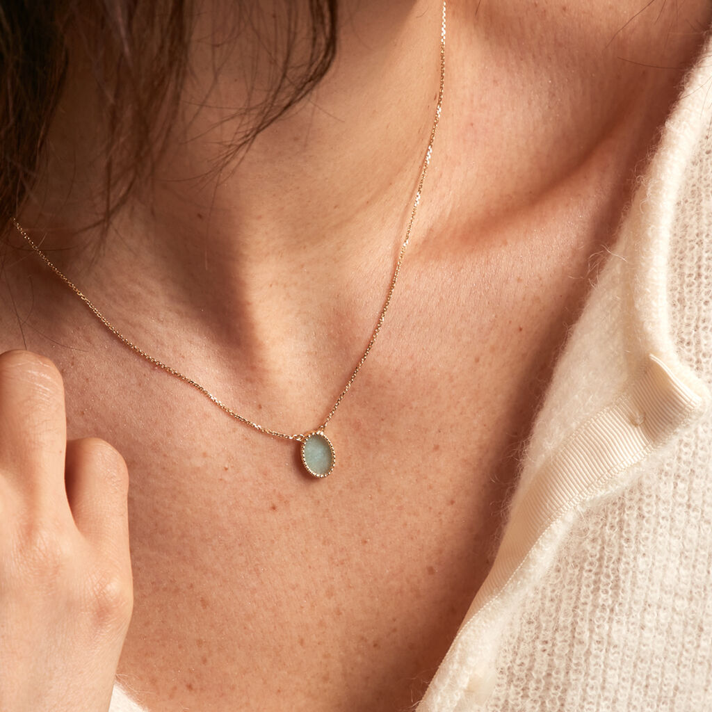 Collier Pernia Or Jaune Amazonite - Colliers Femme | Histoire d’Or