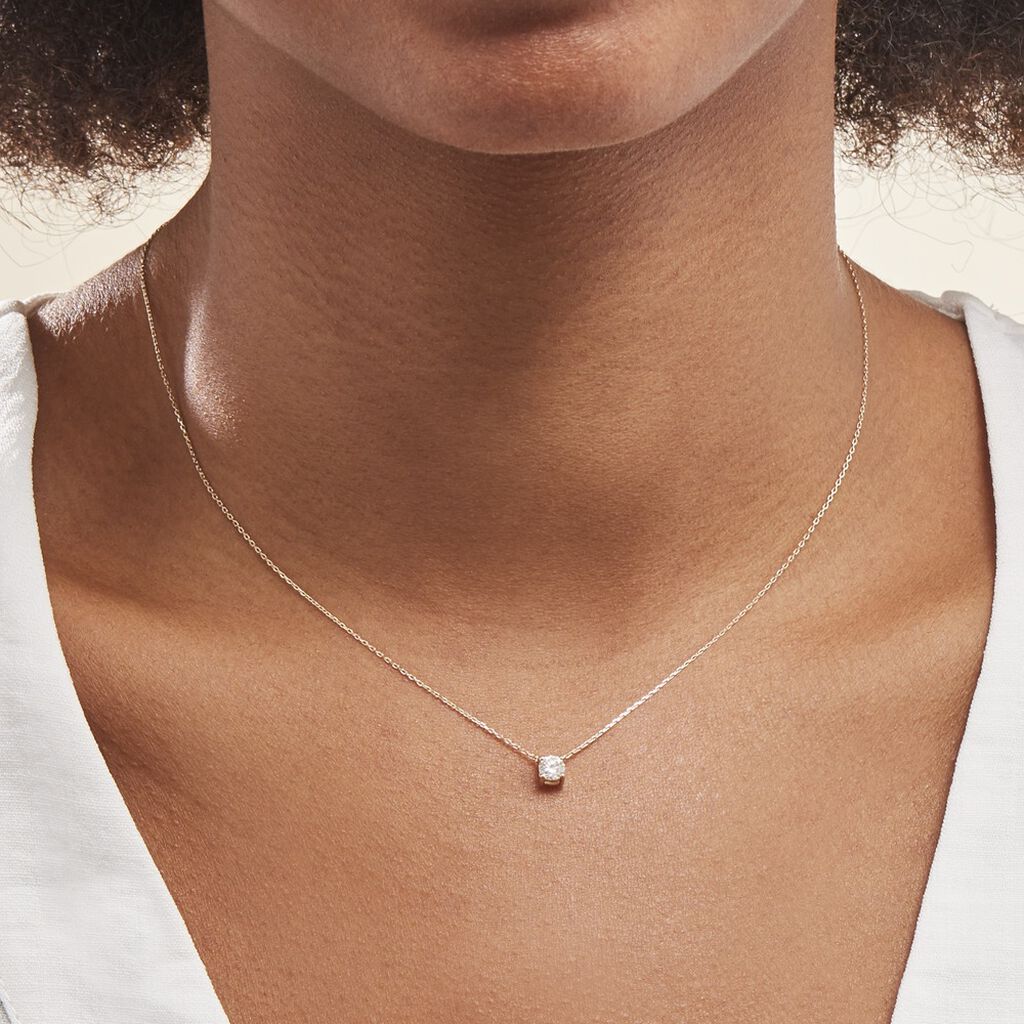 Collier Or Jaune Aphrodite Diamant - Colliers Femme | Histoire d’Or