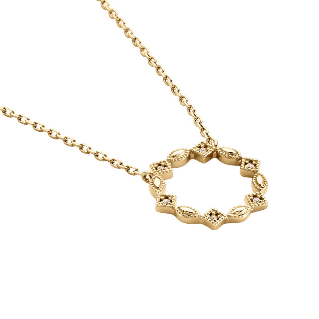 Collier éclat Perlé Plaqué Or Oxyde De Zirconium - Colliers Femme | Histoire d’Or