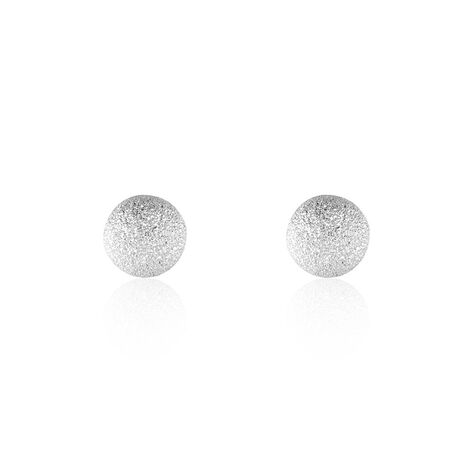 Boucles D'oreilles Puces Ayana Argent Blanc - Boucles d'oreilles fantaisie Femme | Histoire d’Or
