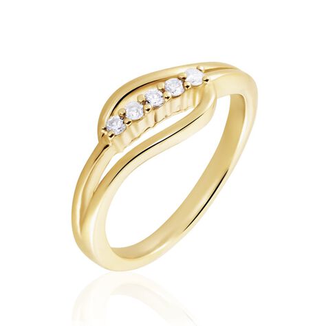 Bague Plaqué Or Jaune Ciera Oxydes De Zirconium - Bagues avec pierre Femme | Histoire d’Or