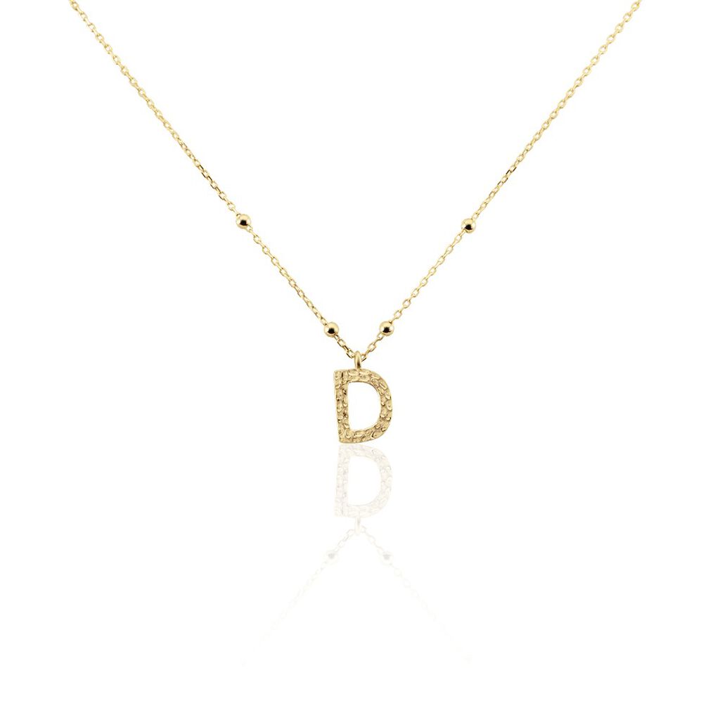 Collier Plaqué Or Jaune Lettra