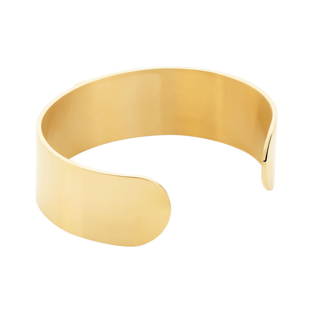 Bracelet Manchette Acier Doré Volcanus Agate - Bracelets manchettes Femme | Histoire d’Or