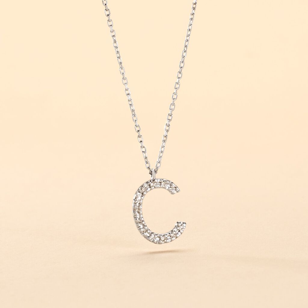 Collier Oran Or Blanc Diamant - Colliers Femme | Histoire d’Or