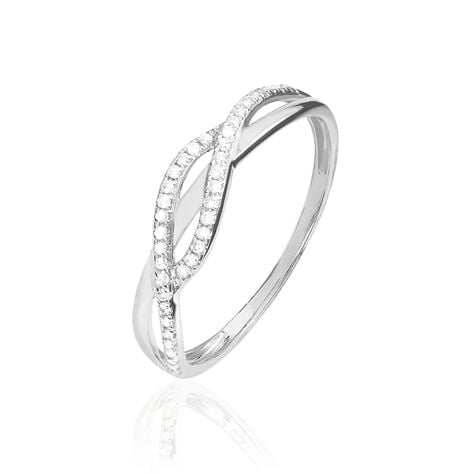 Bague Charlye Or Blanc Diamant - Bagues avec pierre Femme | Histoire d’Or