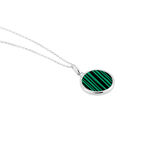 Collier Sa&uuml;l Argent Blanc Malachite - Colliers fantaisie Femme | Histoire d&rsquo;Or
