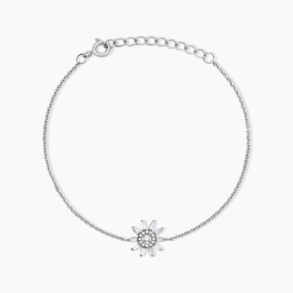 Bracelet Daisy Argent Blanc Oxyde De Zirconium - Bracelets Femme | Histoire d’Or