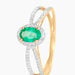 Bague Ninian Or Jaune Emeraude Diamant - Bagues avec pierre Femme | Histoire d’Or