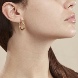 Créoles Yori Or Jaune - Boucles d'oreilles créoles Femme | Histoire d’Or