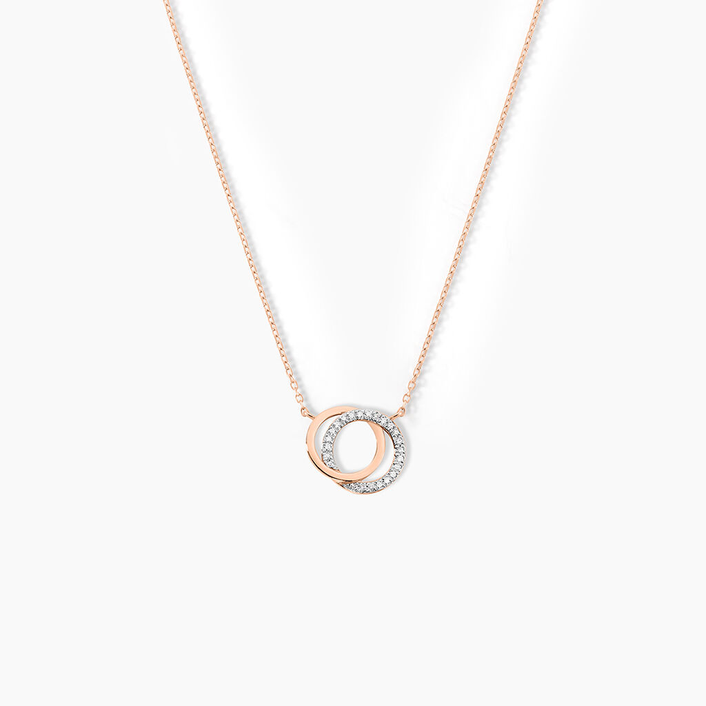 Collier Or Rose Tresha Diamants - Colliers Femme | Histoire d&rsquo;Or