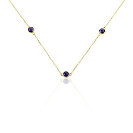 Collier Cressida Or Jaune Amethyste Violet - Colliers Femme | Histoire d’Or