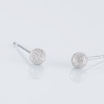 Boucles D'oreilles Puces Ayana Argent Blanc - Boucles d'oreilles fantaisie Femme | Histoire d&rsquo;Or