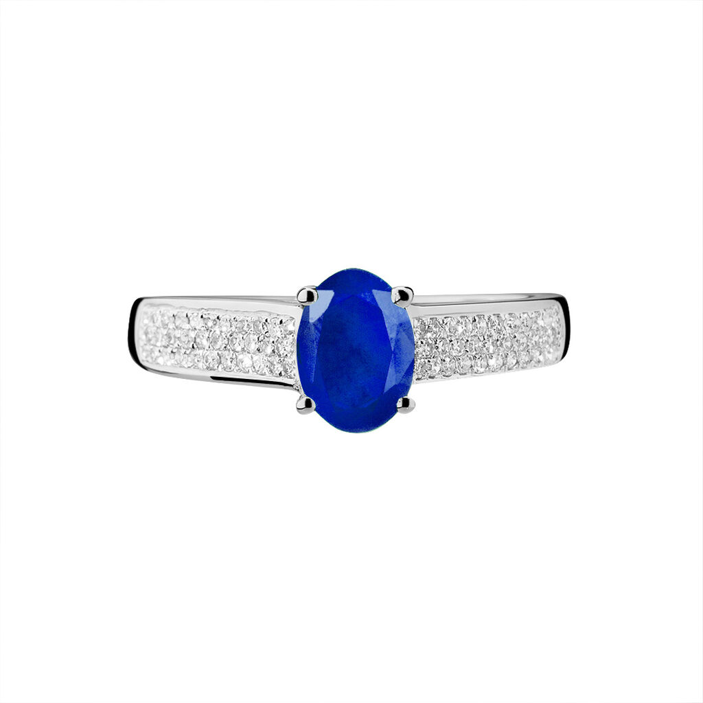 Bague Crista Or Blanc Saphir Et Diamant - Bagues solitaires Femme | Histoire d&rsquo;Or