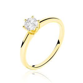 Bague Solitaire Ruken Or Jaune Diamant - Bagues solitaires Femme | Histoire d’Or