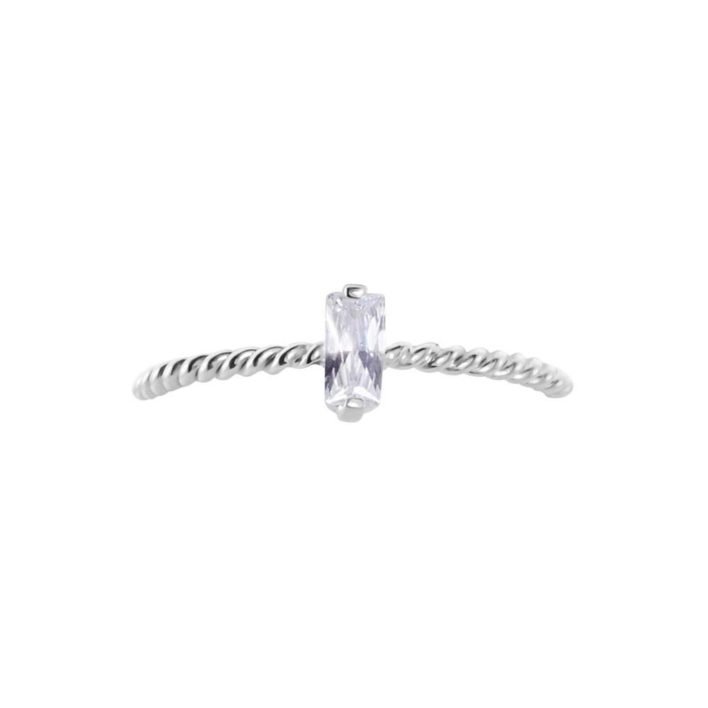 Bague Solitaire Nellette Argent Oxyde De Zirconium - Bagues solitaires Femme | Histoire d’Or