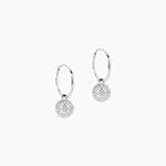 Cr&eacute;oles Lulu Or Blanc Oxyde - Boucles d'oreilles cr&eacute;oles Femme | Histoire d&rsquo;Or