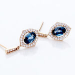 Boucles D'oreilles Pendantes Janna Or Rose Topaze Et Oxyde - Boucles d'oreilles pendantes Femme | Histoire d&rsquo;Or