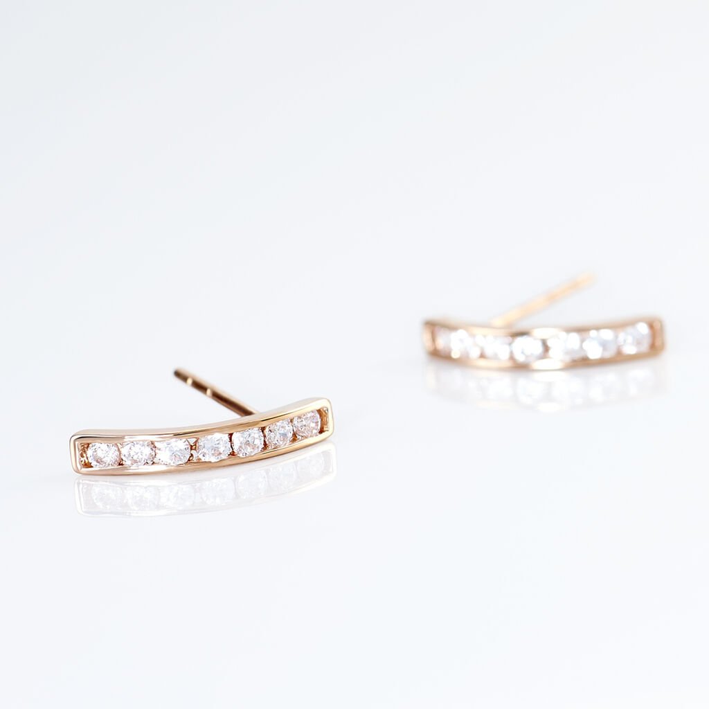 Creoles Or Rose Jacoba Oxydes - Boucles d'oreilles créoles Femme | Histoire d’Or
