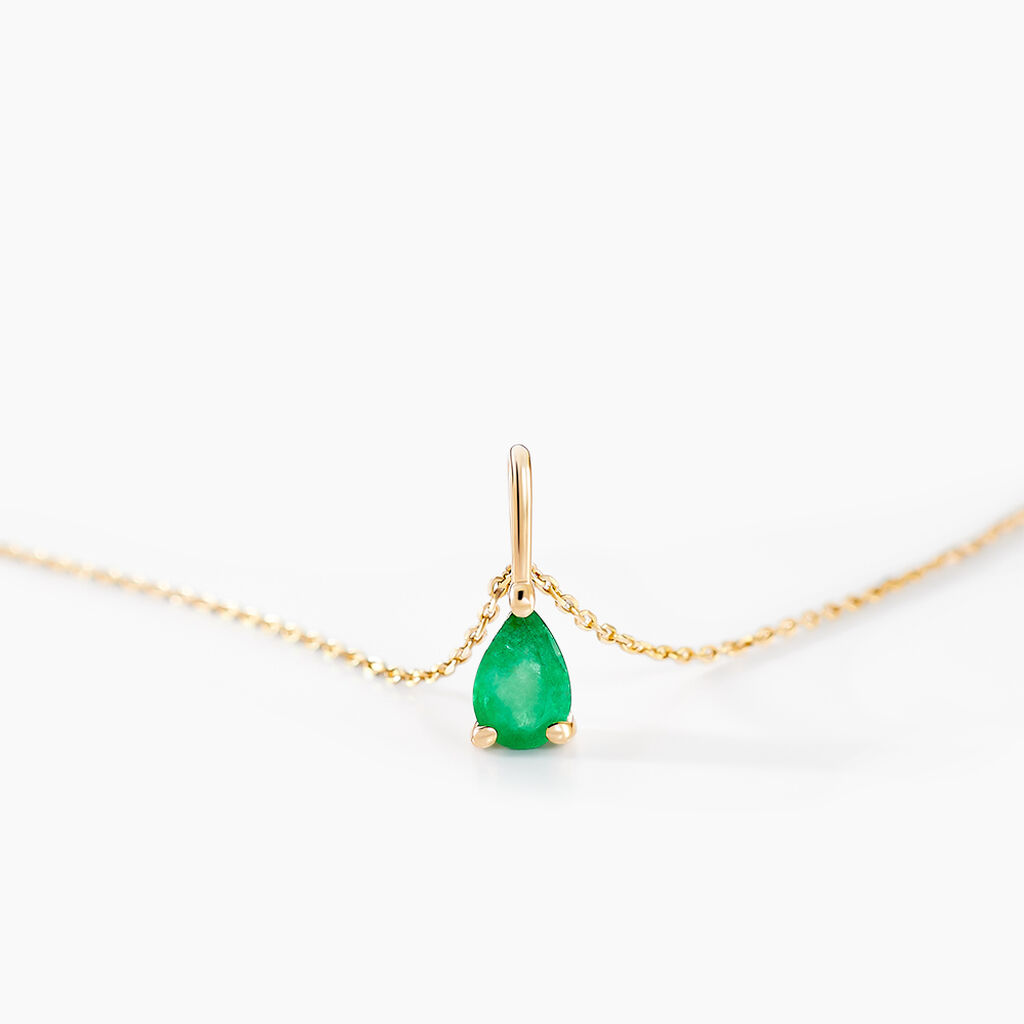 Collier Goutte Or Jaune Emeraude - Colliers Femme | Histoire d’Or