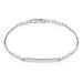 Bracelet Identité Casper Argent Blanc - Gourmettes Femme | Histoire d’Or