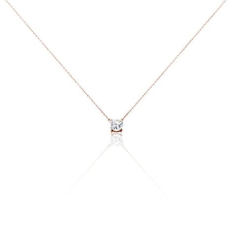 Collier Ponama Or Rose Oxyde De Zirconium - Colliers Femme | Histoire d’Or