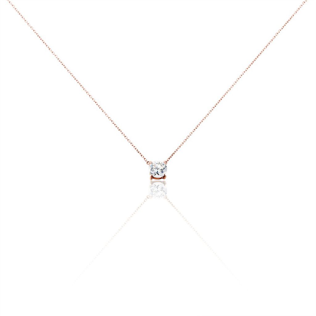 Collier Ponama Or Rose Oxyde De Zirconium - Colliers Femme | Histoire d’Or
