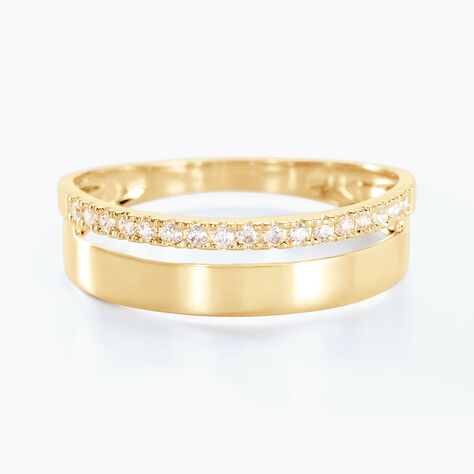 Bague Katiana Or Jaune Oxyde De Zirconium - Bagues avec pierre Femme | Histoire d&rsquo;Or