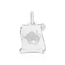 Pendentif Zodiaque Parchemin Argent Blanc - Pendentifs Zodiaque Famille | Histoire d’Or