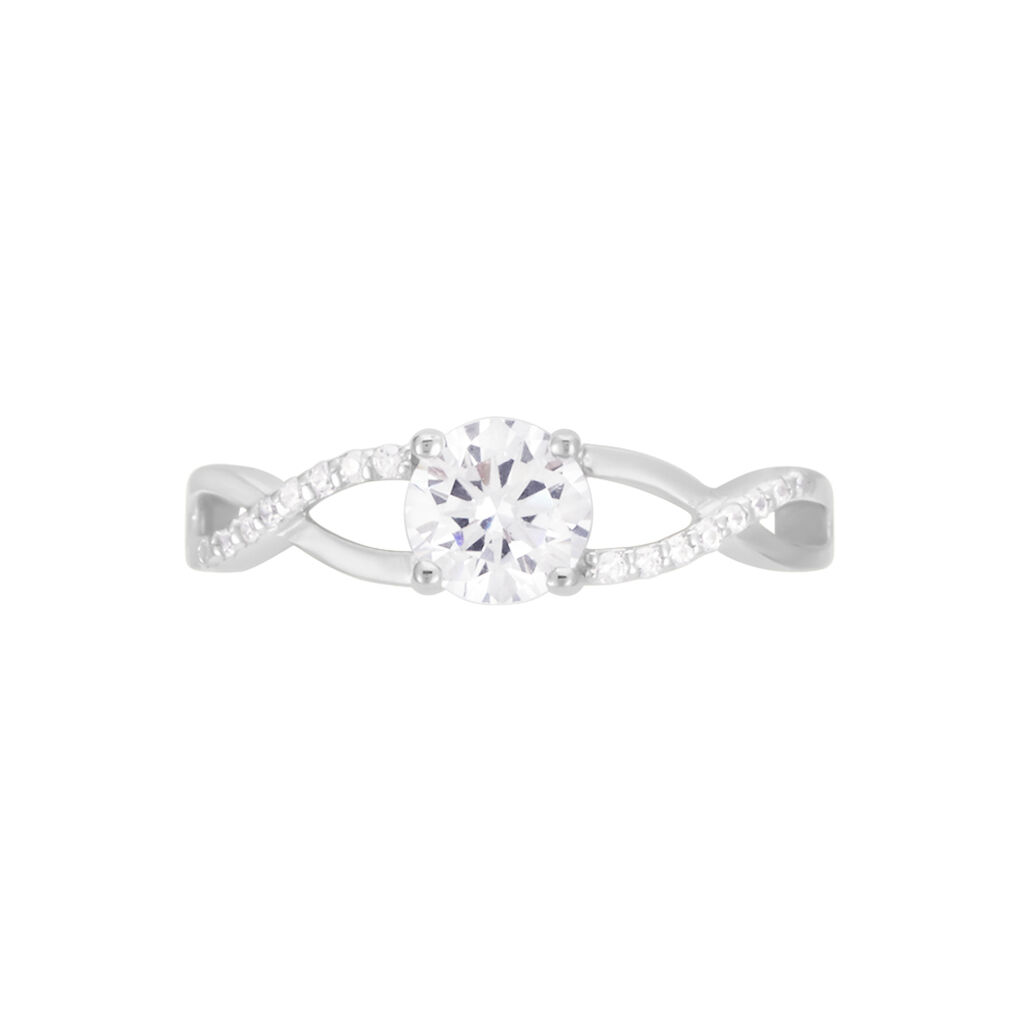 Bague Maryna Argent Blanc Oxyde De Zirconium - Bagues solitaires Femme | Histoire d’Or