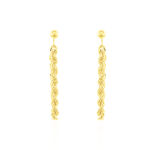 Boucles D'oreilles Pendantes Jerry Corde Or Jaune - Boucles d'oreilles pendantes Femme | Histoire d&rsquo;Or