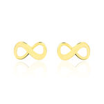 Boucles D'oreilles Puces Annie-francoise Infini Or Jaune - Clous d'oreilles Femme | Histoire d&rsquo;Or