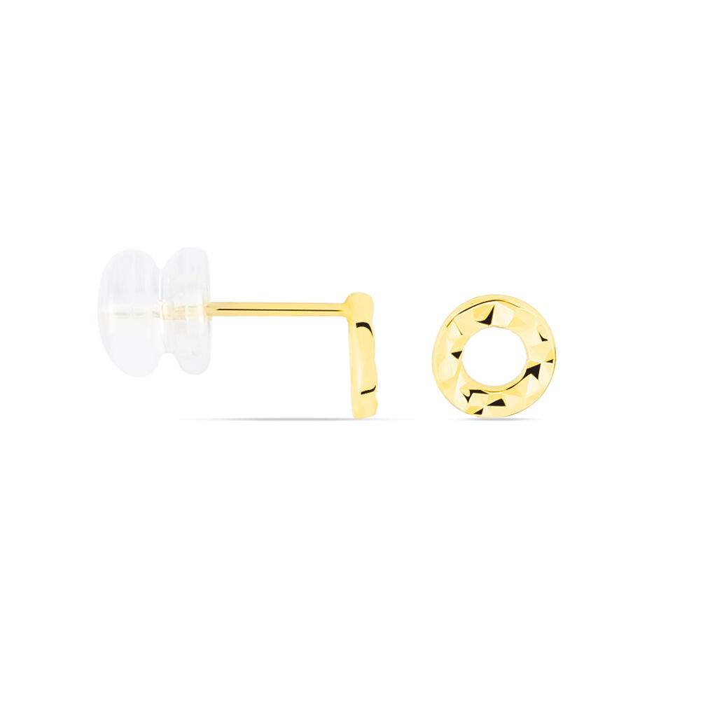 Boucles D'oreilles Puces Berangere Cercle 3 Or Jaune - Clous d'oreilles Femme | Histoire d’Or