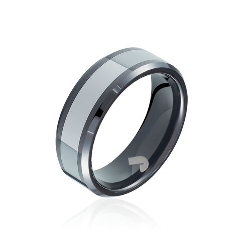 Bague Acier Blanc - Bagues fantaisie Homme | Histoire d’Or