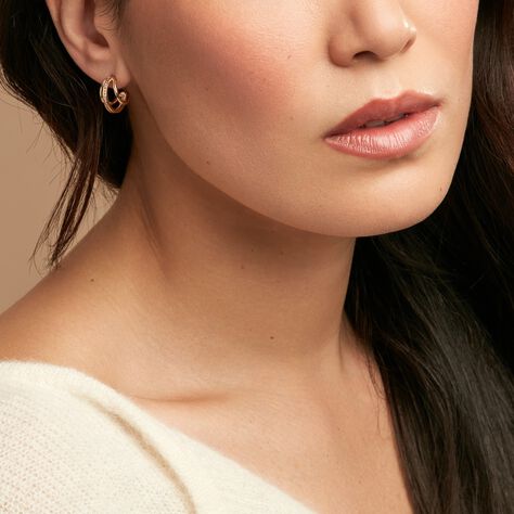 Créoles Preeti Plaqué Or Jaune Oxyde De Zirconium - Boucles d'oreilles créoles Femme | Histoire d’Or
