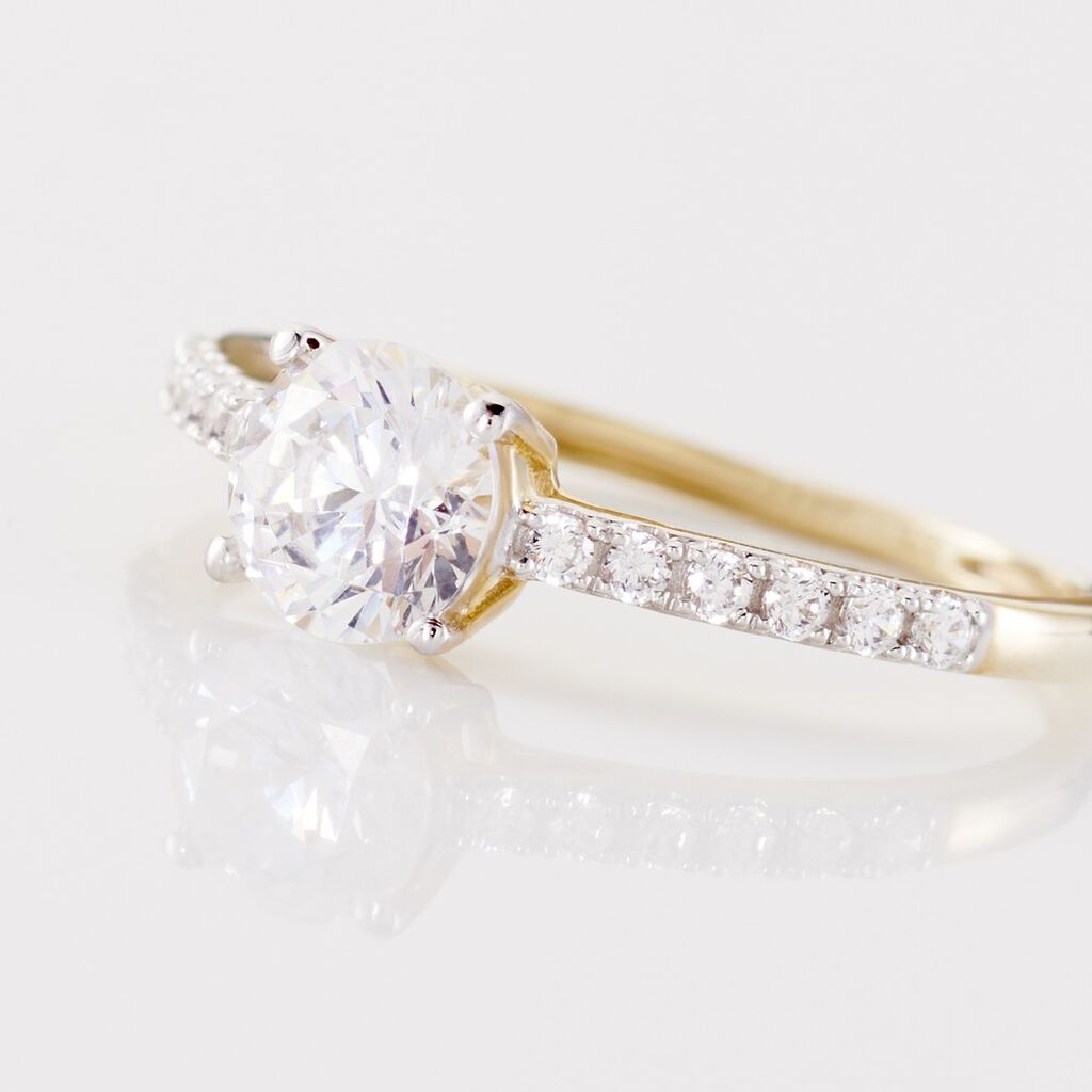 Bague Manon Or Jaune Oxyde - Bagues avec pierre Femme | Histoire d’Or