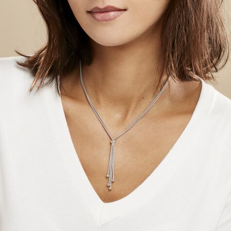 Collier Haziza Argent Blanc - Colliers Femme | Histoire d’Or