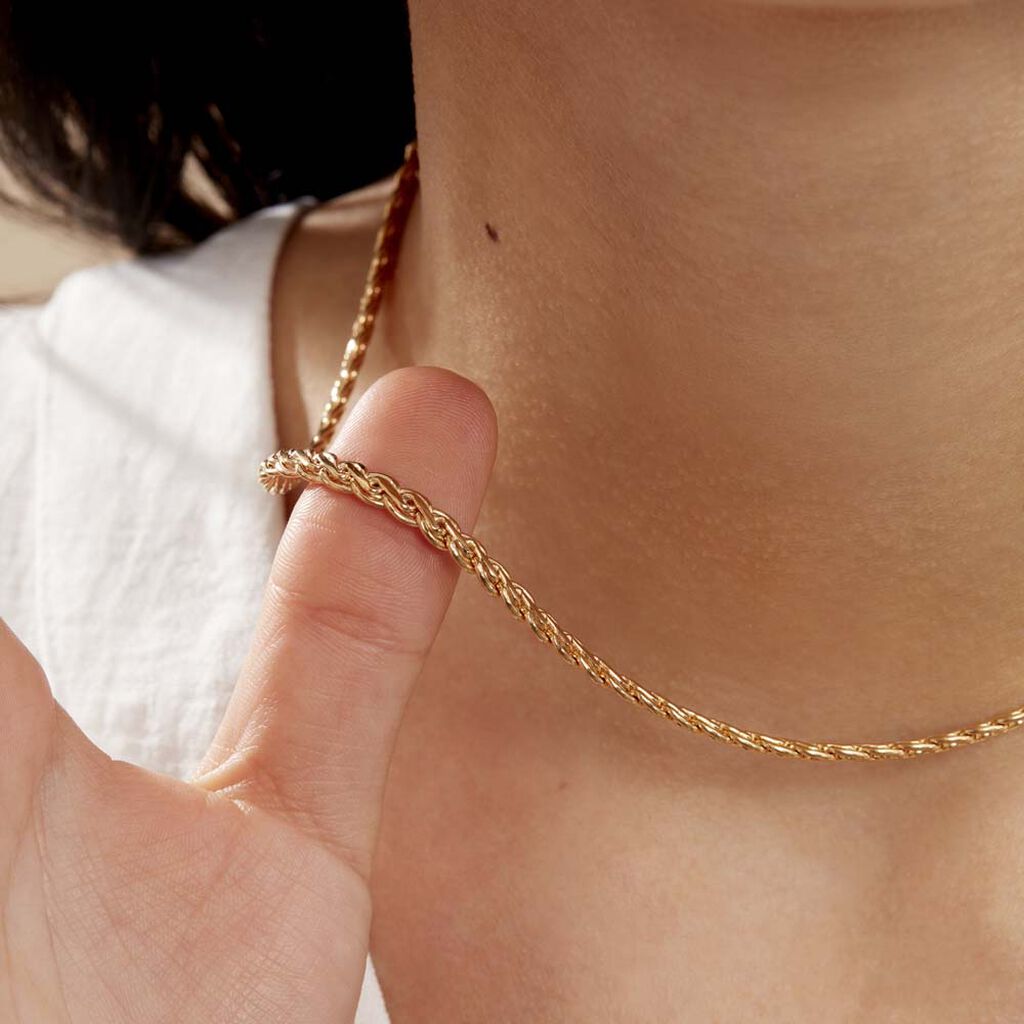 Collier Jayna Maille Palmier Or Jaune - Chaines Femme | Histoire d’Or