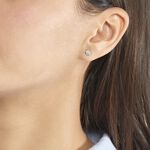 Boucles D'oreilles Puces Petrine Argent Blanc Oxyde De Zirconium - Boucles d'oreilles fantaisie Femme | Histoire d&rsquo;Or
