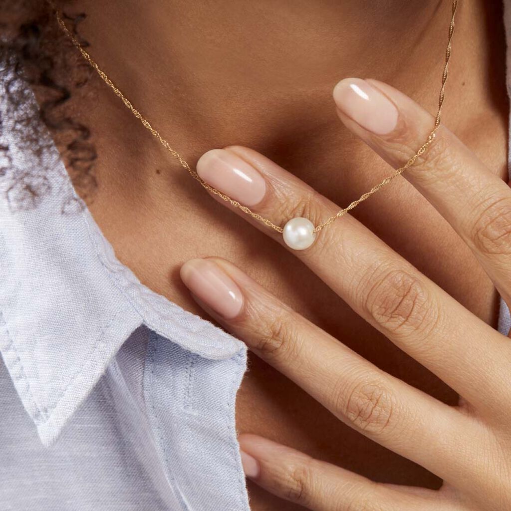 Collier Or Jaune Bibimo Perle De Culture - Colliers Femme | Histoire d’Or