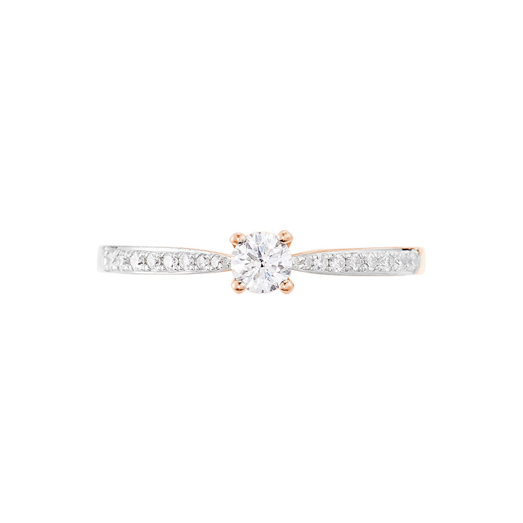 Bague Solitaire Hemera Or Rose Diamant - Bagues solitaires Femme | Histoire d&rsquo;Or