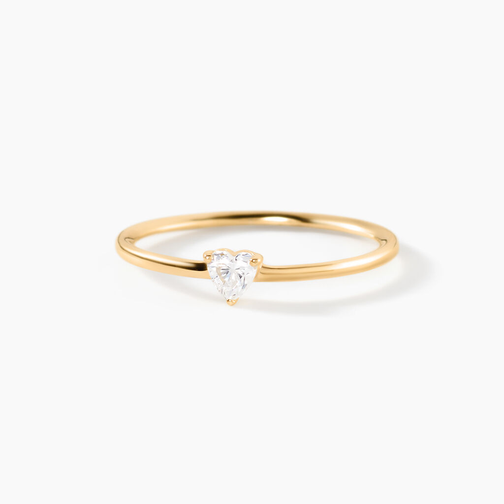 Bague Ruchel Or Jaune Diamant Synth&eacute;tique - Bagues avec pierre Femme | Histoire d&rsquo;Or