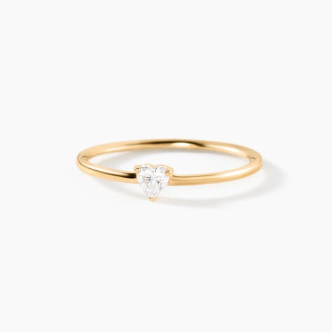 Bague Ruchel Or Jaune Diamant Synth&eacute;tique - Bagues avec pierre Femme | Histoire d&rsquo;Or