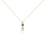 Collier Huffie Plaqu&eacute; Or Jaune Pierre D'imitation - Colliers Femme | Histoire d&rsquo;Or